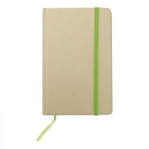 Notesbog med grønt bånd