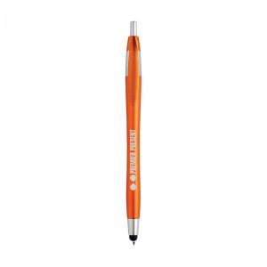 Orange Touchpen med kuglepen