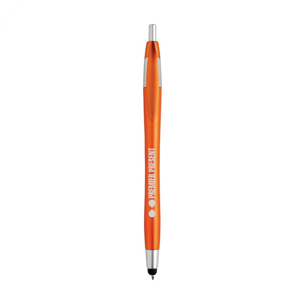 Orange Touchpen med kuglepen