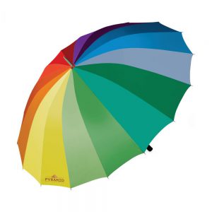 Multifarvet Olympia stormparaply