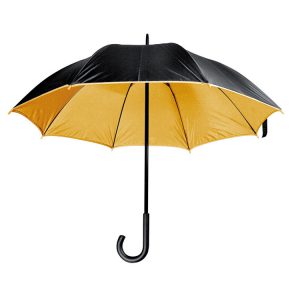 Paraply - Tofarvet med korngul inderside