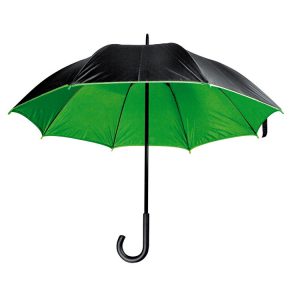 Paraply - Tofarvet med grøn inderside