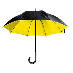 Paraply - Tofarvet med gul inderside