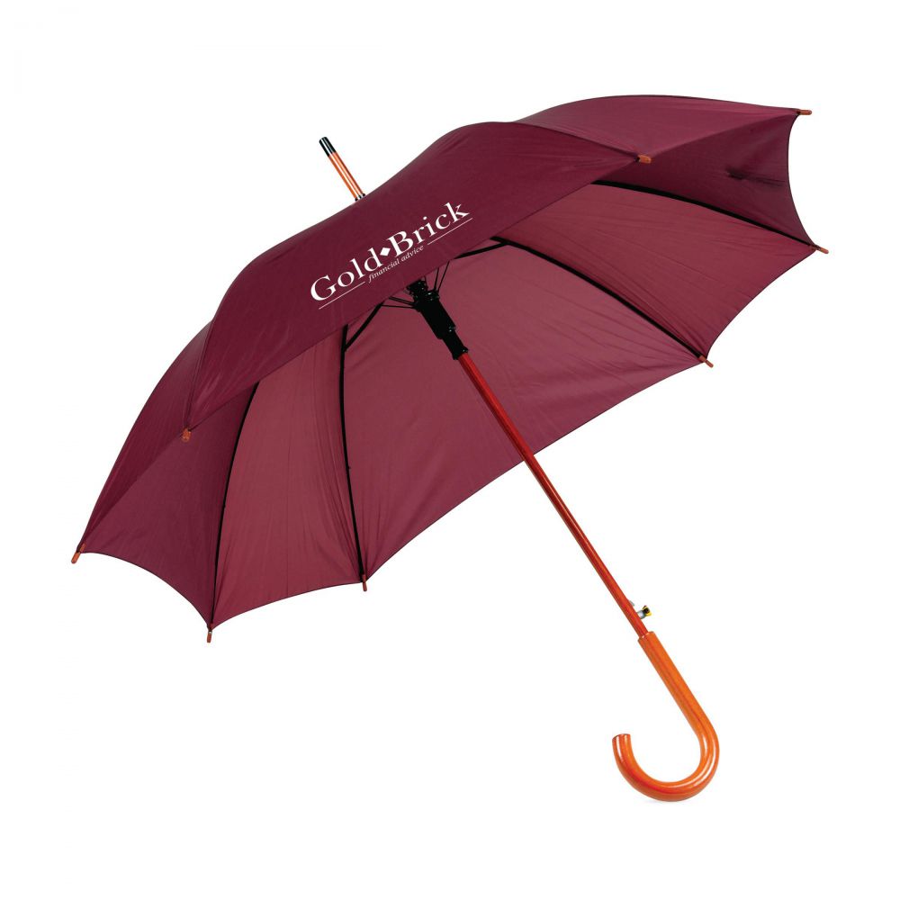 QuadraPlu Paraply med træhåndtag