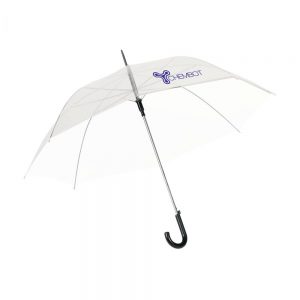 Gennemsigtig paraply med logo