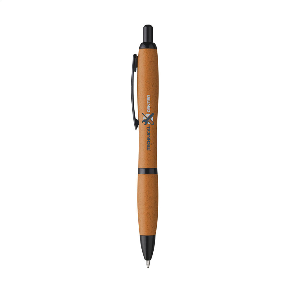 Orange bæredygtig kuglepen med logo