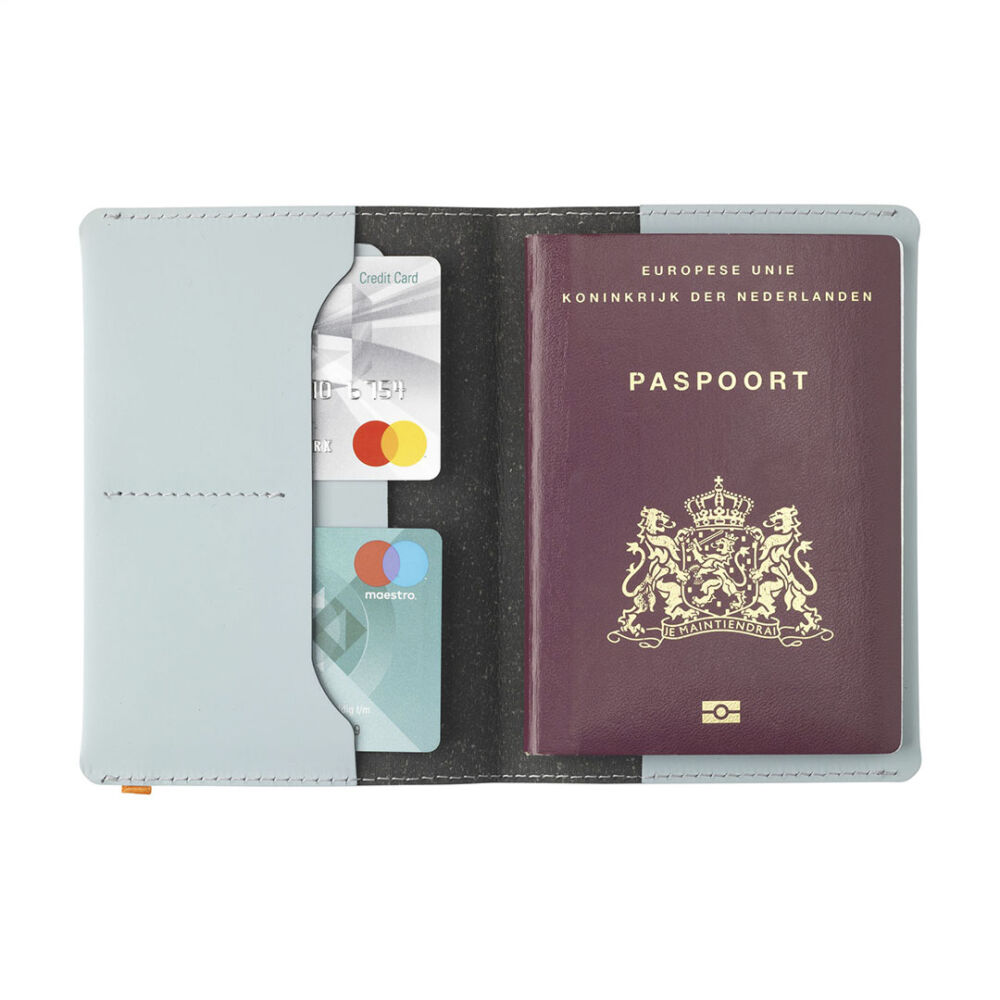 Gråt omslag til pas og kort